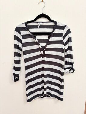 Splendid striped 3/4 sleeve top